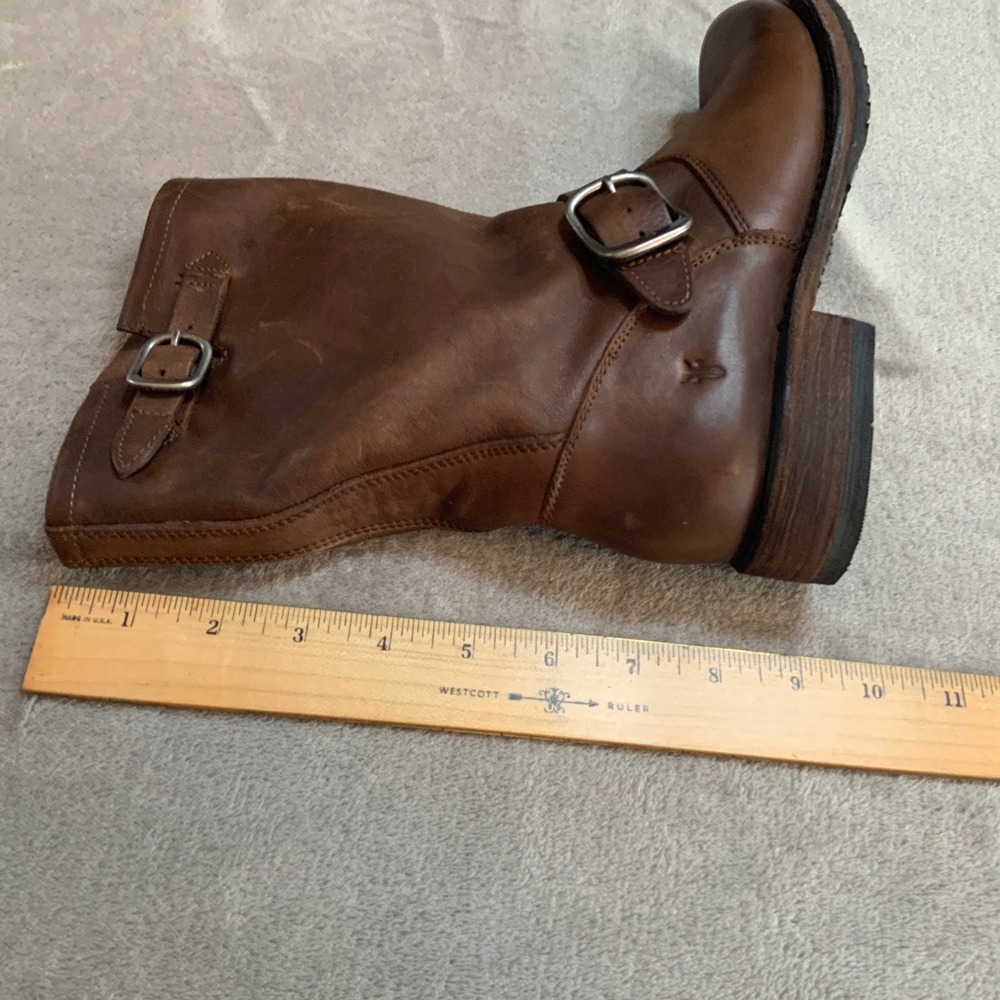 Frye Engineer 8R Cognac Brown Leather Boots 3470547 STO Mens 5.5 Womens 7.5 - Picture 9 of 9